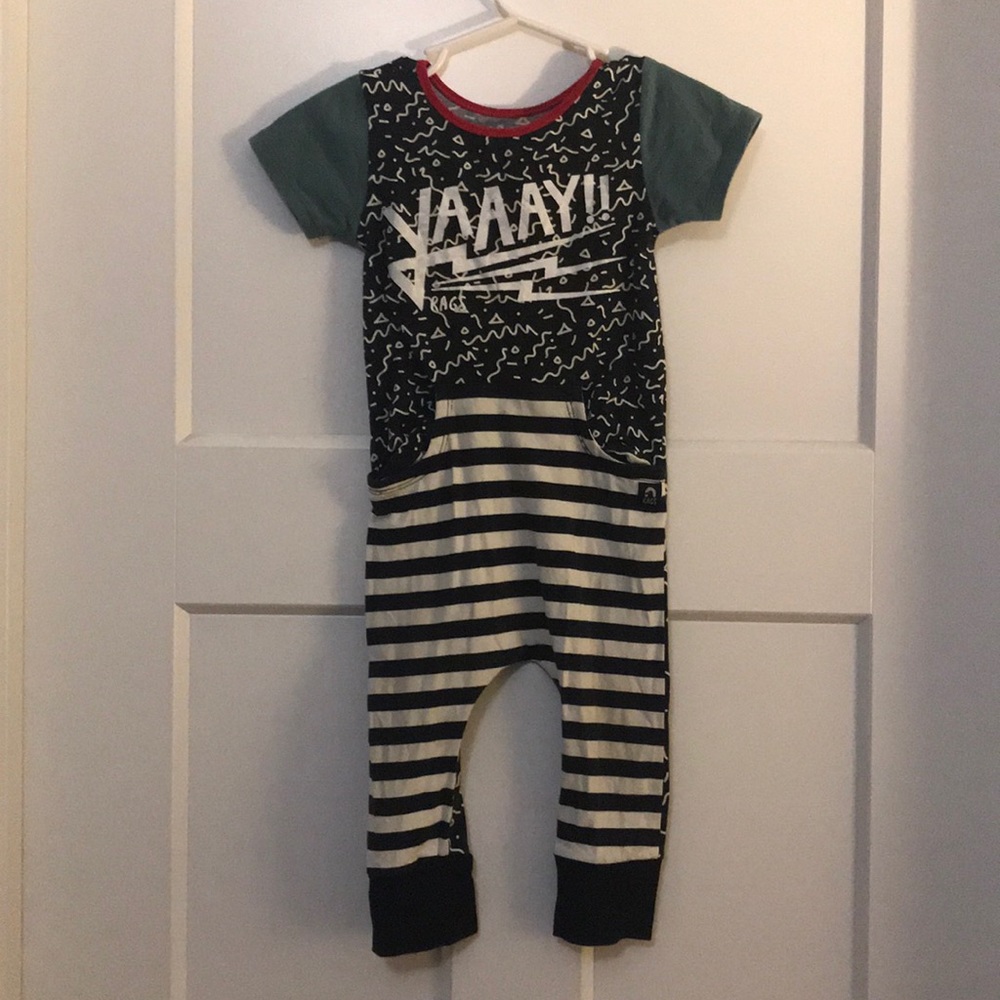 YAAAY!! Rags to Raches romper. 12-18 months.
